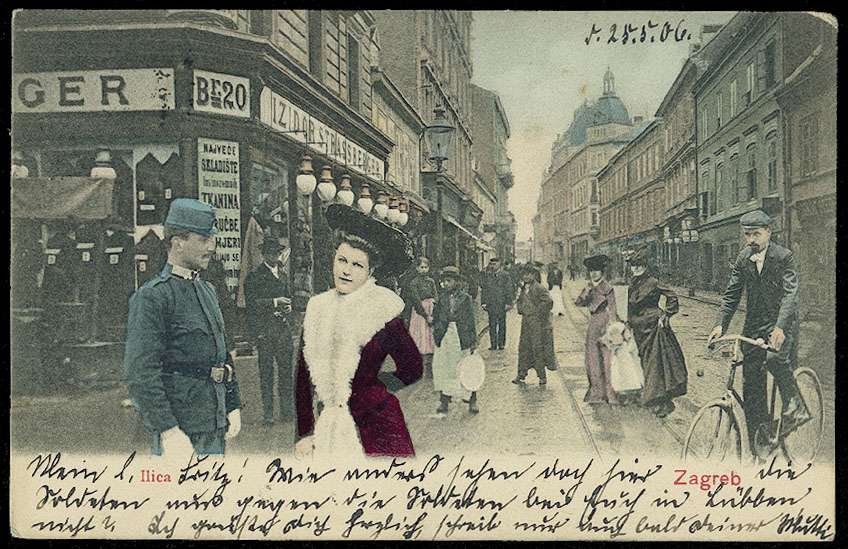 Razglednica Zagreb 1906. godine. Ilica